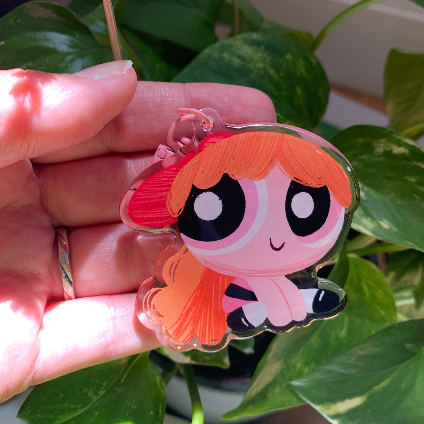 Llavero Pétalo Las Supernenas | Blossom The Powerpuff Girls Keychain | Cartoon Network Fanart | Las Chicas Superpoderosas