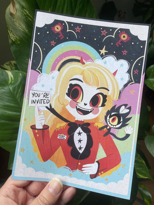 Print Hazbin Hotel Tamaño A5 | Fanart | Ilustración | Lámina ilustrada