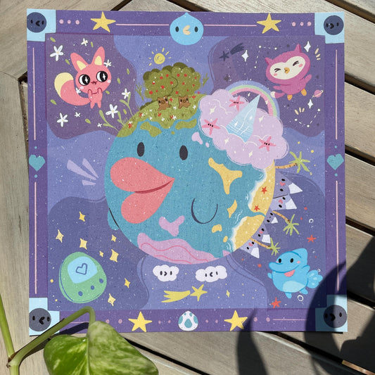 Print Tamagotchi Paradise de la colección de ilustraciones "Welcome Tamagotchi Paradise"