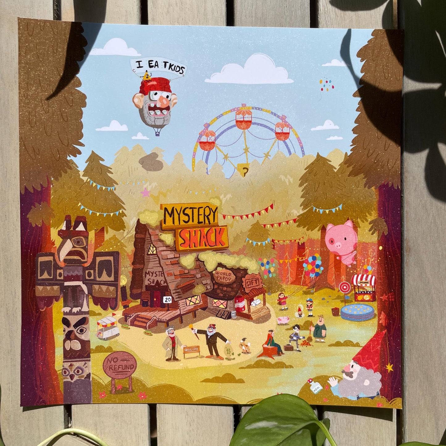 Print Gravity Falls Universe, Fanart, Ilustración impresa de la colección "Gravity Falls"