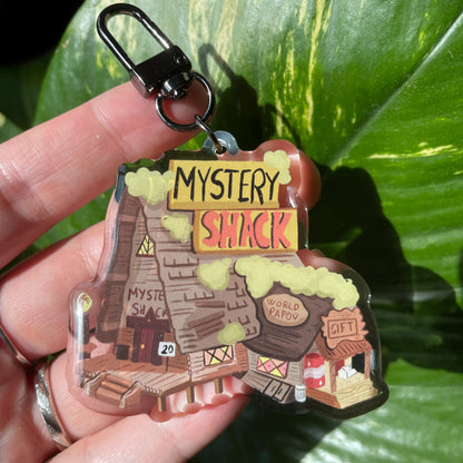 Mistery Shack Gravity Falls Keychain Keyring |  llavero | Fanart colgante regalo llaves mochila