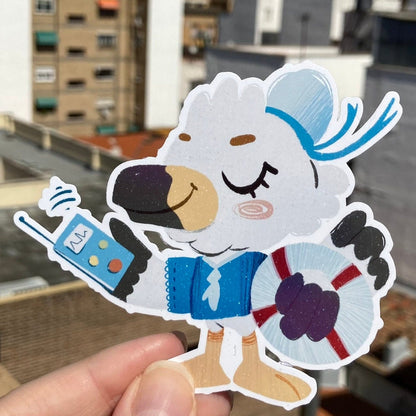 Pegatina Gulliver Animal Crossing New Horizons | Cuaderno Decoración iPad Portatil Stickers Removible