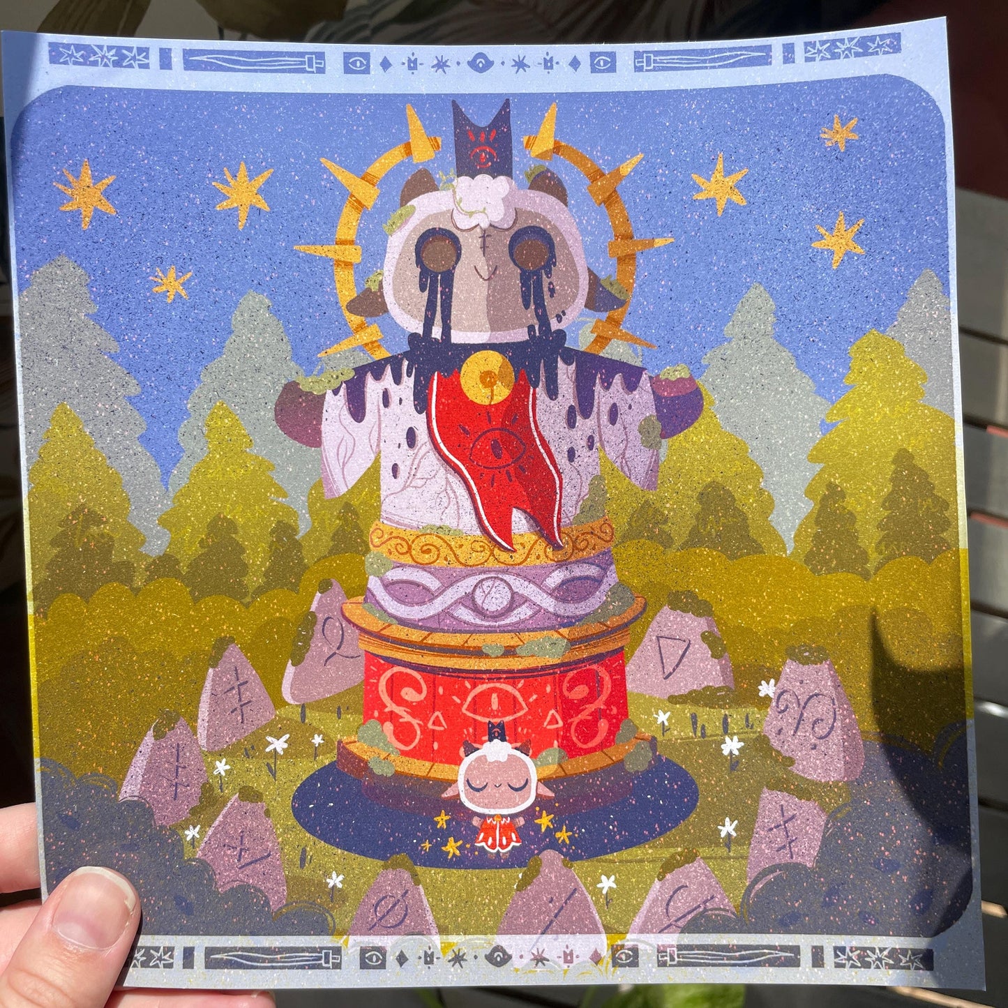 Print Cult of the Lamb Totem | Fanart | Ilustración impresa Cult of the Lamb Collection