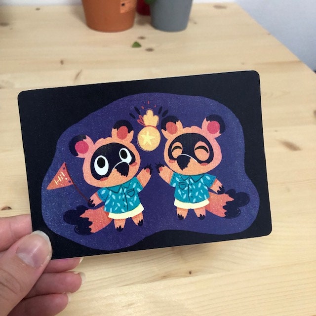Postal Nendo & Tendo Animal Crossing New Horizons | Ilustración Original | Mini Print | Nintendo Switch