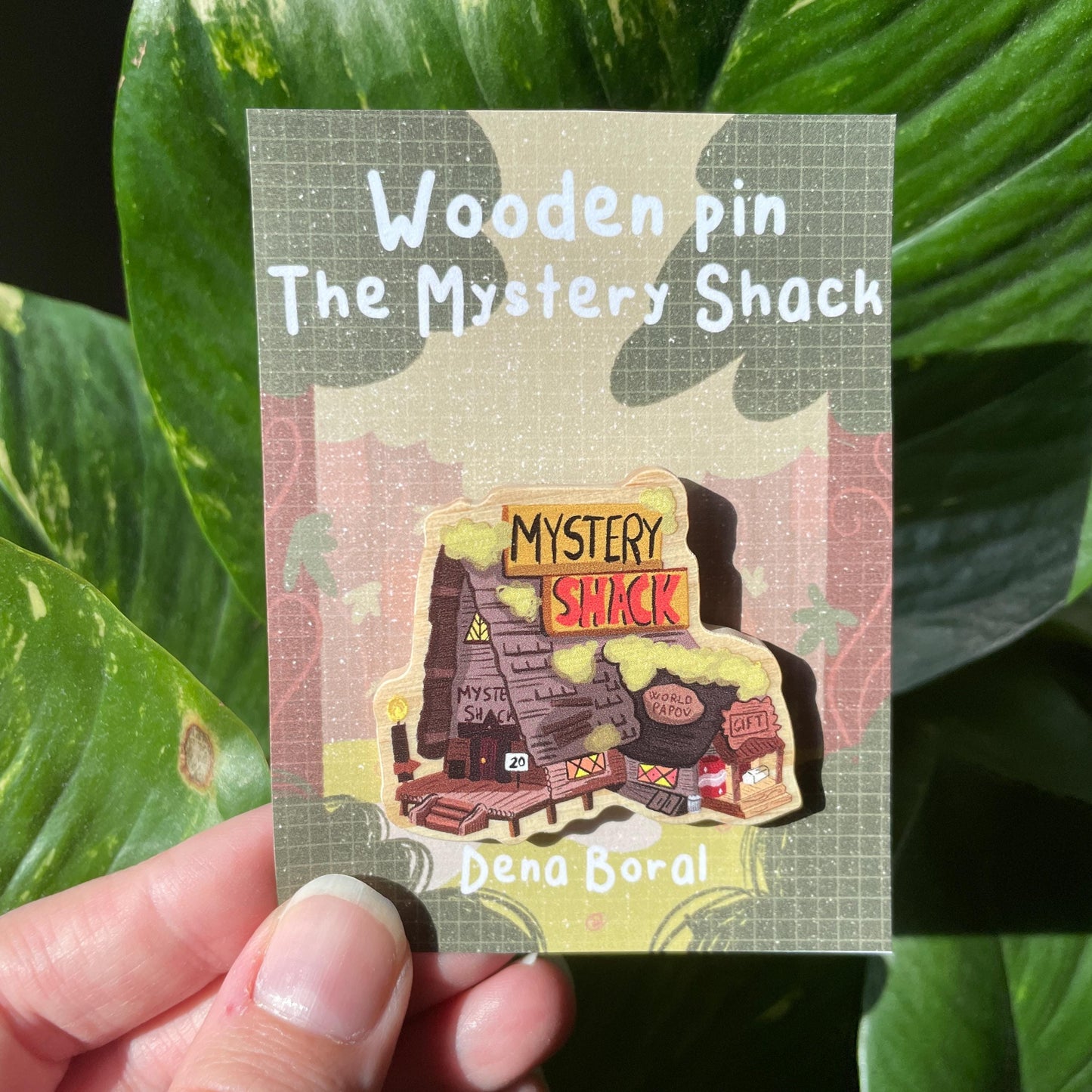 Mistery Shack Gravity Falls Pin de Madera Natural