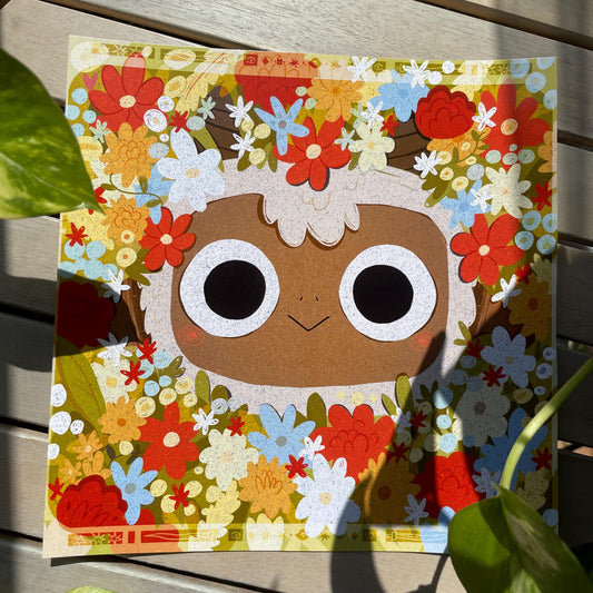 Print Cult of the Lamb Flowers, Fanart de la colección de ilustraciones "Cult of the Lamb"