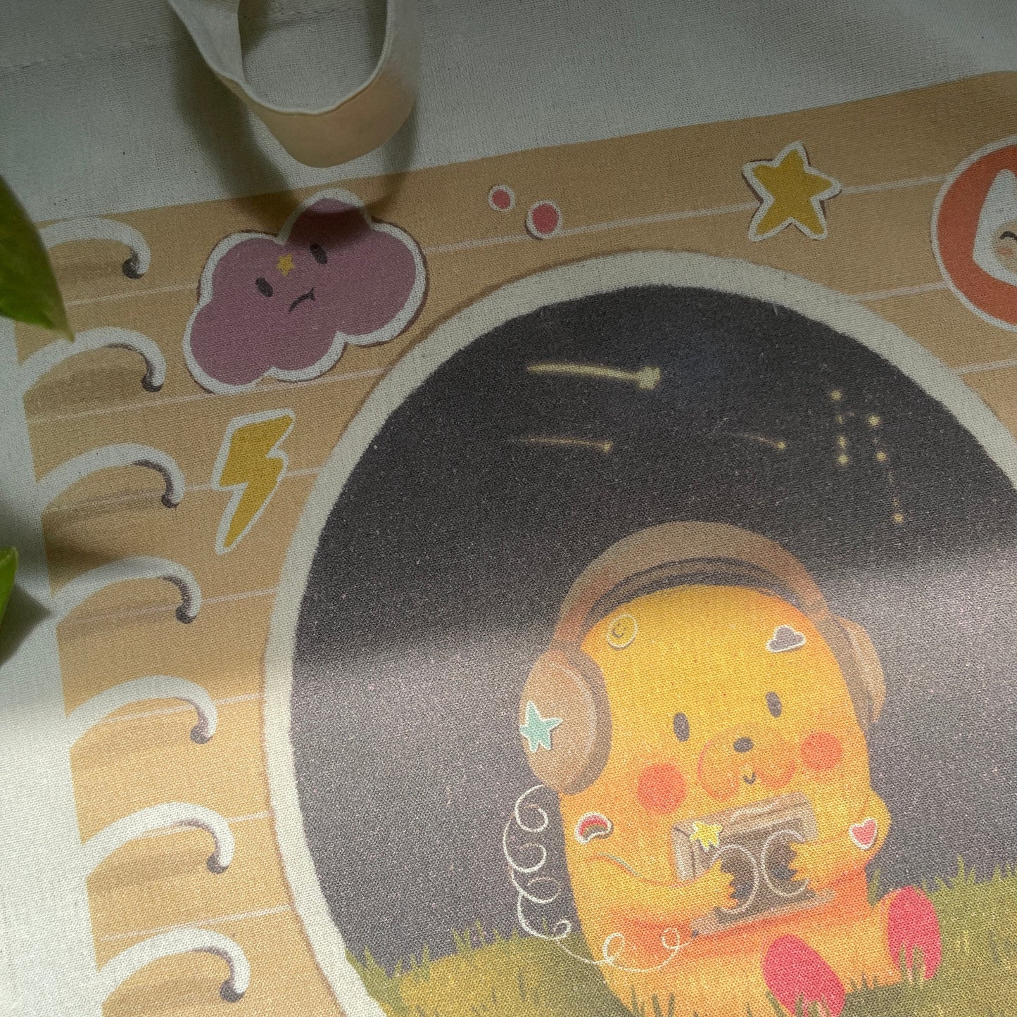 Tote Bag Jake | Bolsa Tela Hora de Aventuras | Adventure time Fan Art 100% Algodón 40x40cm 16x16inch