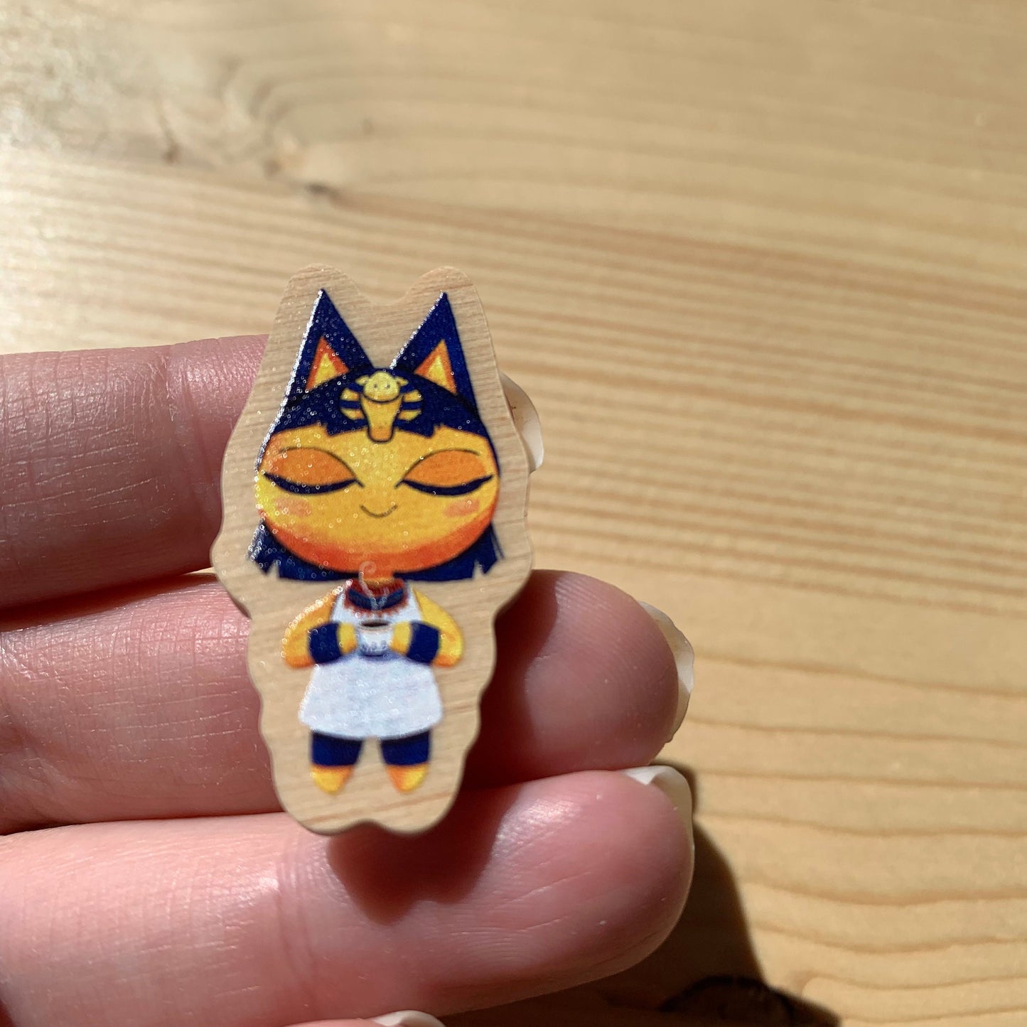 Pin de madera natural, Patri Animal Crossing New Horizons, Nintendo Switch Ankha