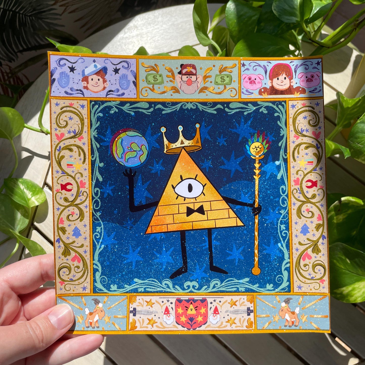 Print Bill Cipher, El rey:  Fanart de la colección de ilustraciones "Gravity Falls"