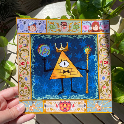 Print Bill Cipher, El rey:  Fanart de la colección de ilustraciones "Gravity Falls"