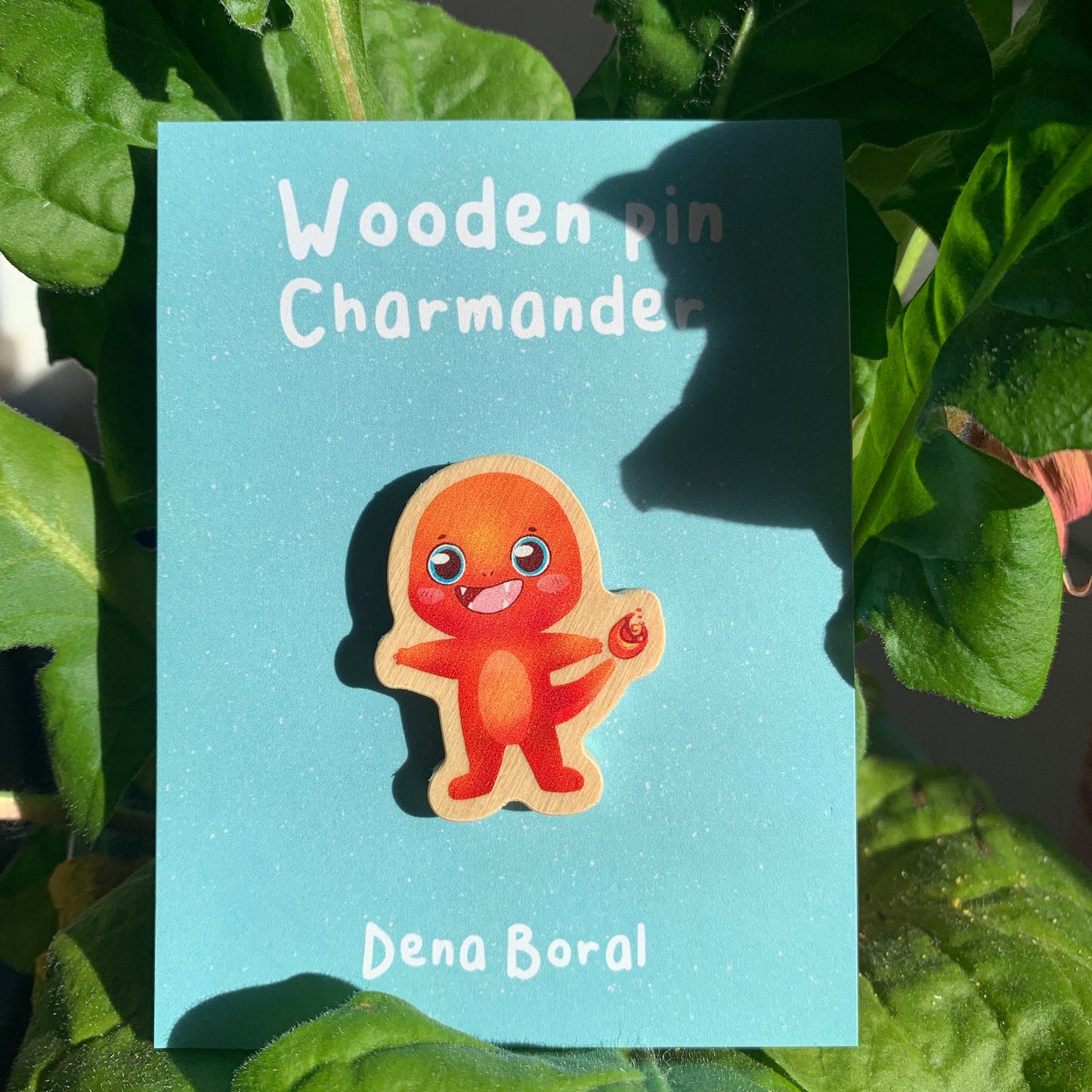 Pin de Madera Charmander-poke | Charmander-poke Wooden Pin Badge |