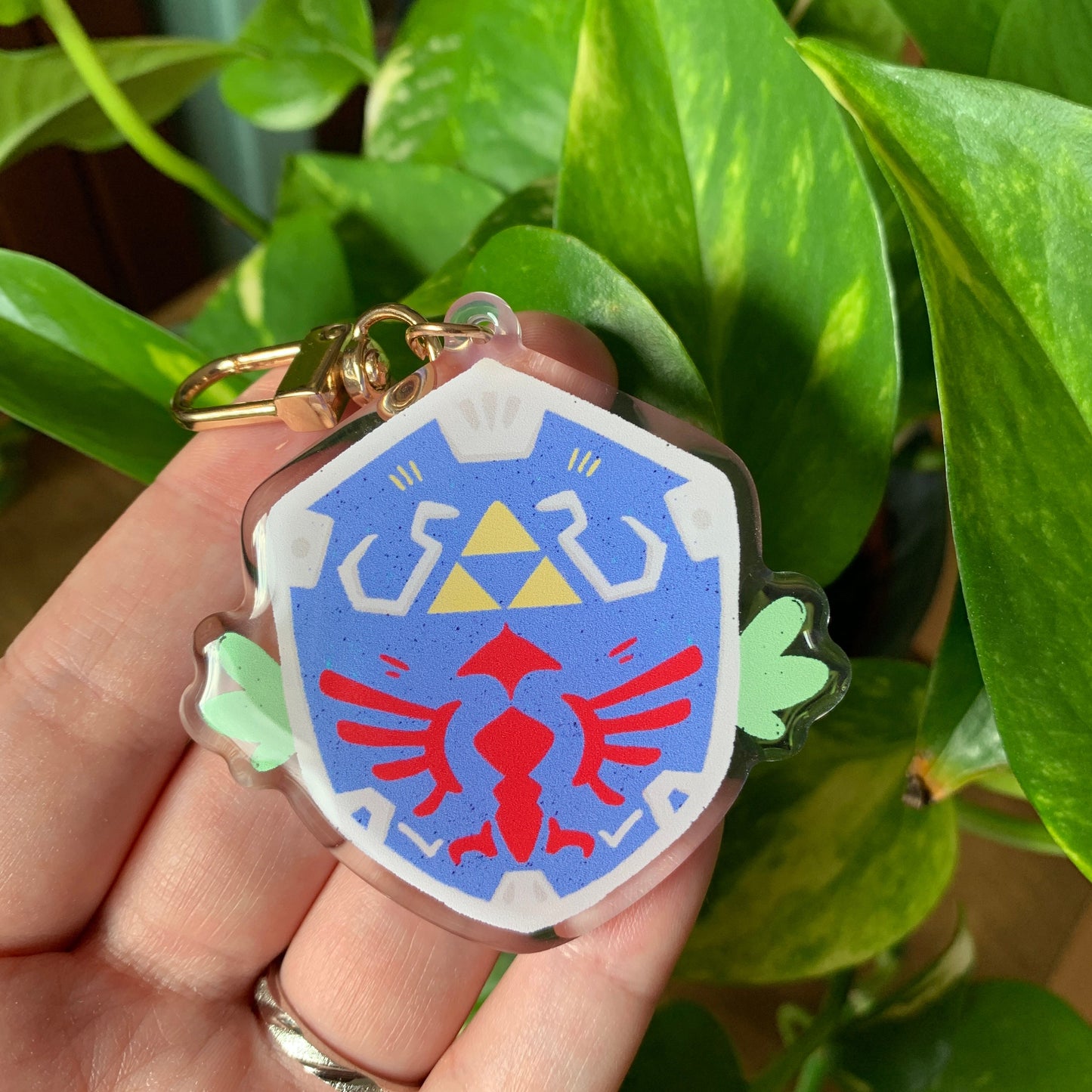 Zelda Escudo Llavero | Llavero acrilico epoxy | Colgante regalo llaves mochila | Zelda Shield Keyring Keychain