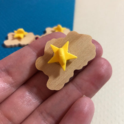 Pin Timmy Tommy Animal Crossing New Horizons | Wooden Pin Original Nintendo Regalo Eco Friendly Madera Natural