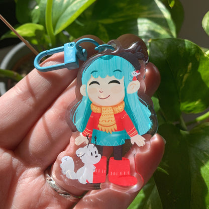 Hilda Keyring:  Hilda llavero del Fanart de la serie de Netflix Hilda the Series. Llavero colgante regalo para llaves o mochila
