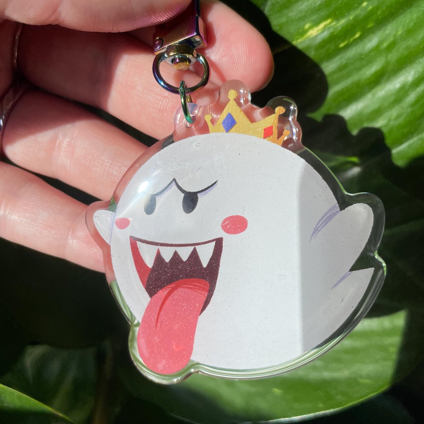 Llavero Rey Boo | Keyring Keychain Acrilico colgante regalo llaves mochila Keychain