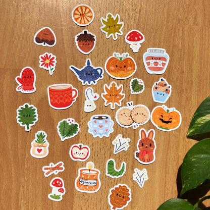 Pack de Pegatinas Otoño, Pegatinas Otoñales Halloween