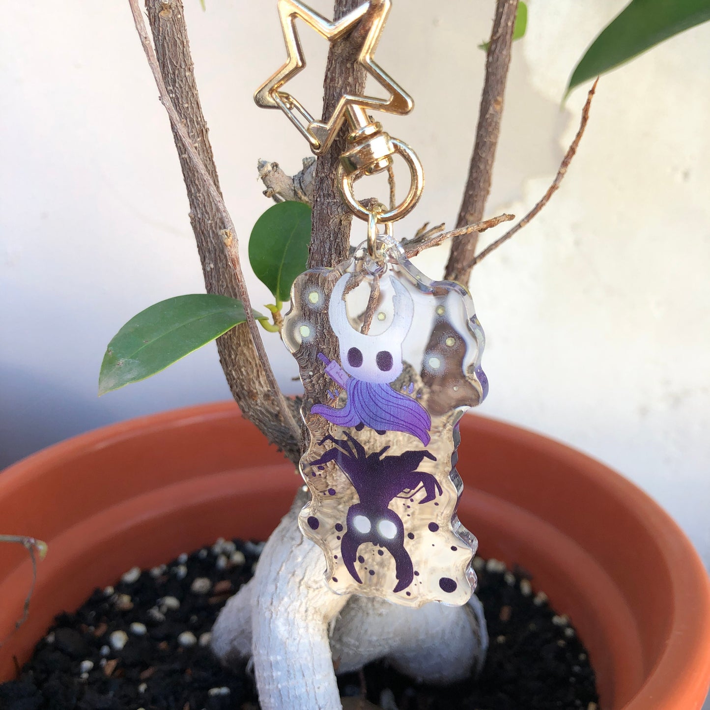 Hollow Knight Keyring: Hollow Knight llavero acrilico. Fanart Llavero colgante regalo llaves mochila Keychain