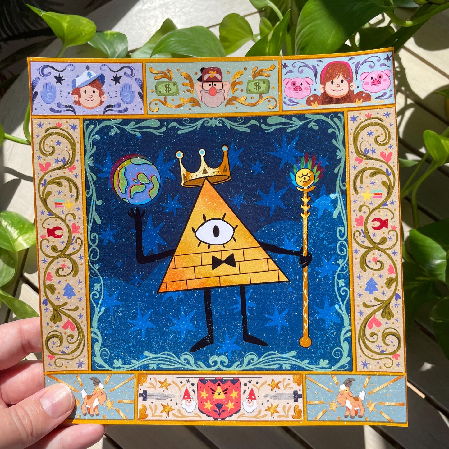 Print Bill Cipher, El rey:  Fanart de la colección de ilustraciones "Gravity Falls"