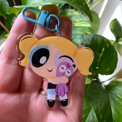 Llavero Burbuja Las Supernenas | Bubbles The Powerpuff Girls Keychain | Cartoon Network Fanart | Las Chicas Superpoderosas