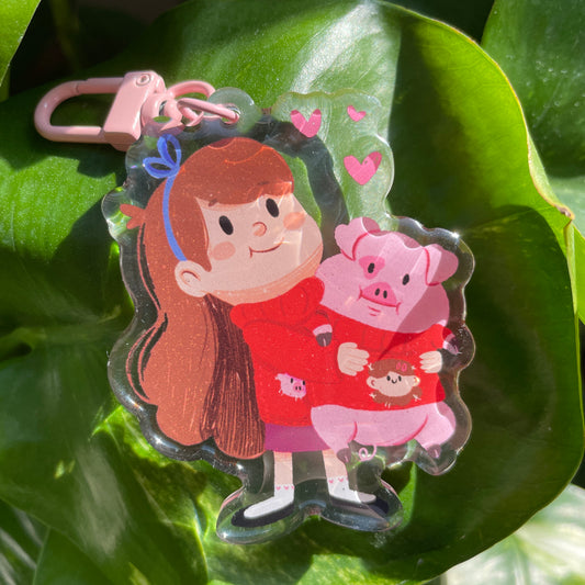 Mabel Gravity Falls Keychain Keyring |  llavero | Fanart colgante regalo llaves mochila