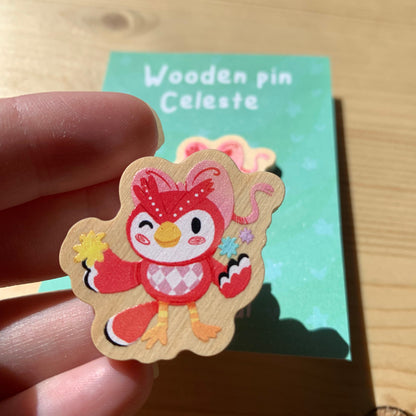 Pin de madera natural, Celeste Animal Crossing New Horizons, Nintendo Switch