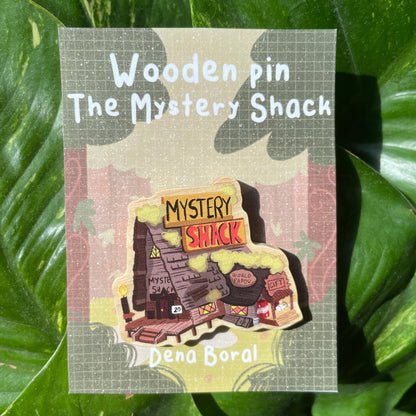 Mistery Shack Gravity Falls Pin de Madera Natural