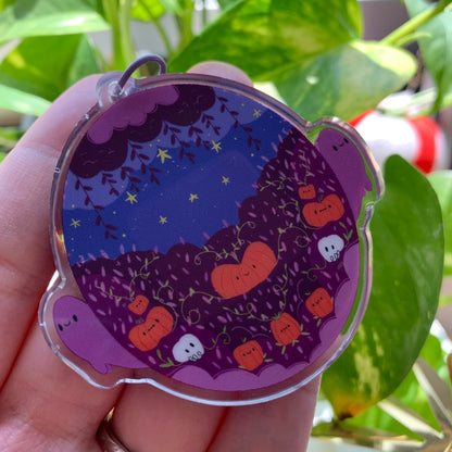 Llavero Halloween  murciélago blanco | Tamagotchi shaker