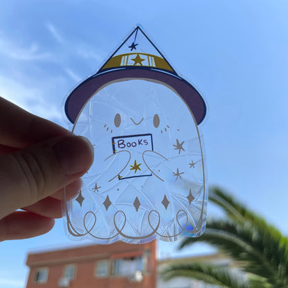 Spooky Boo...ks Pegatina atrapasol reutilizable para ventana Fantasma Halloween