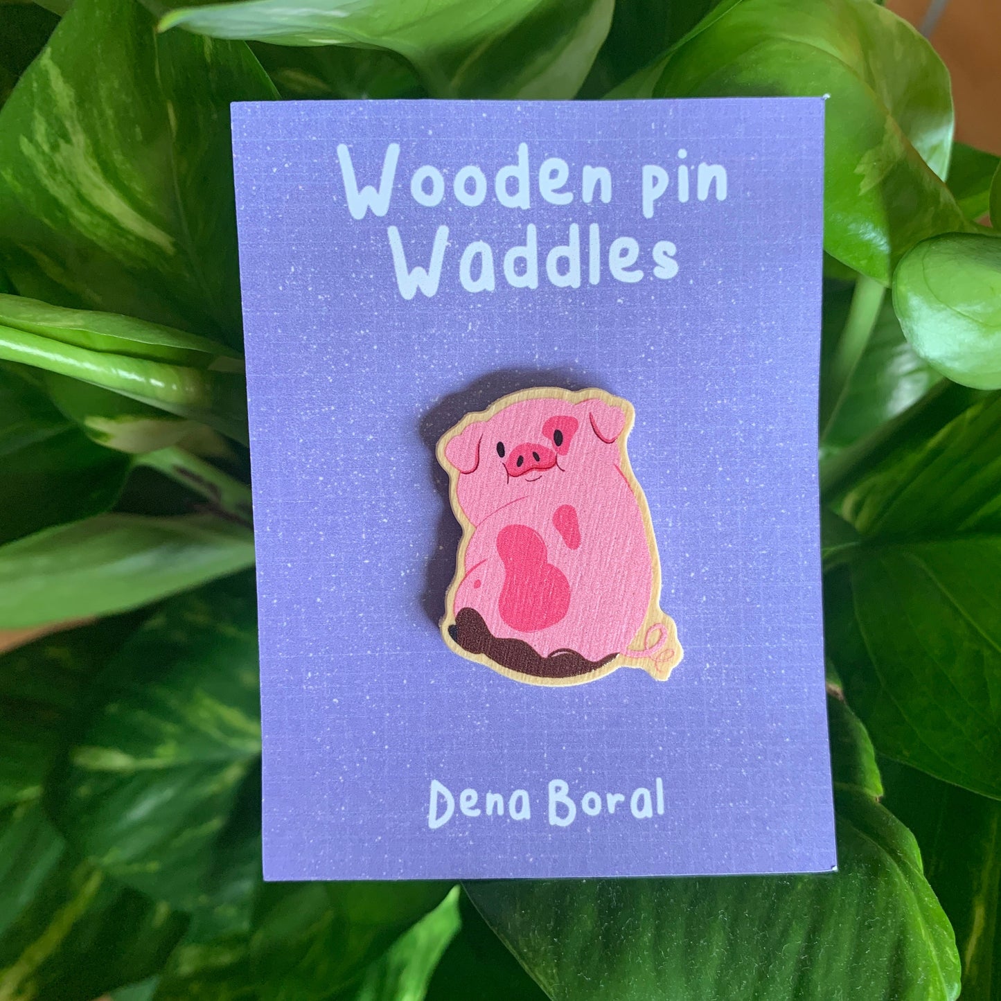 Bamboleos Gravity Falls Waddles Pin de Madera Natural