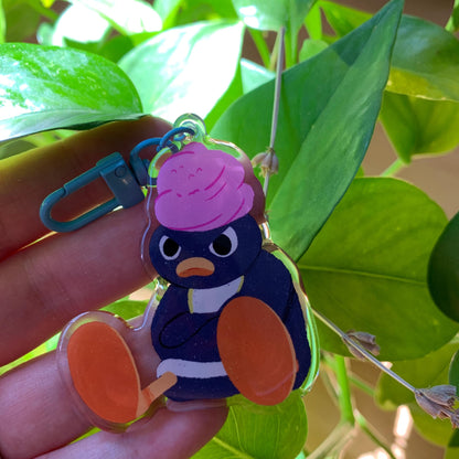 Pingu Enfadado Llavero | Colgante regalo llaves mochila Keychain Keyring
