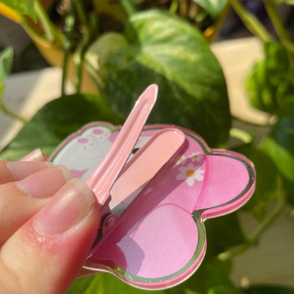 Pinza para el pelo inspirada en My Melody: pasador, horquilla, diseño brillante con glitter