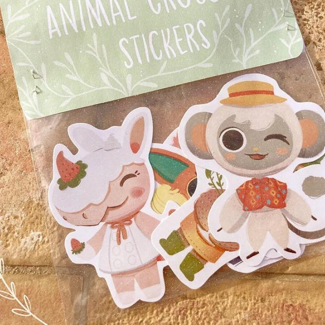 Pack 5 pegatinas Animal Crossing