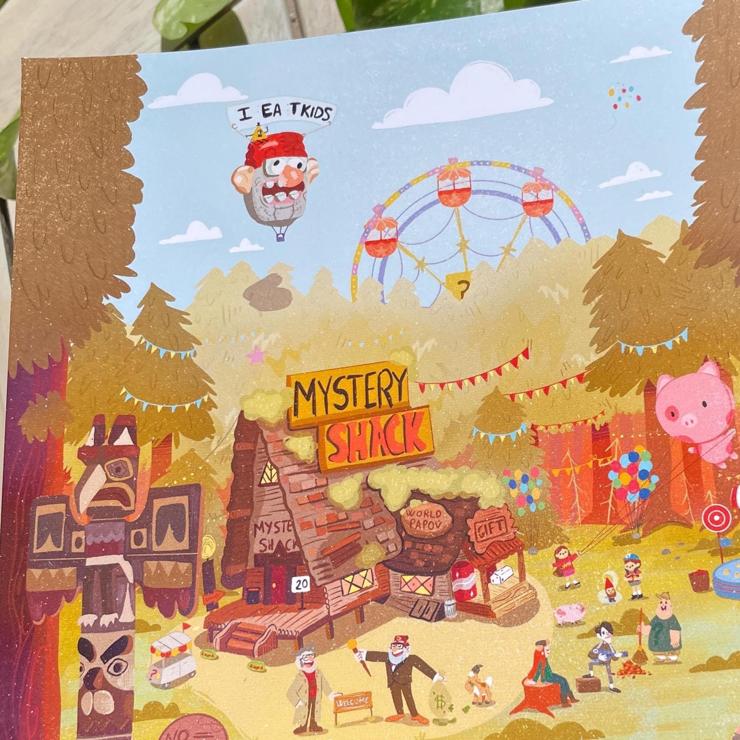 Print Gravity Falls Universe, Fanart, Ilustración impresa de la colección "Gravity Falls"