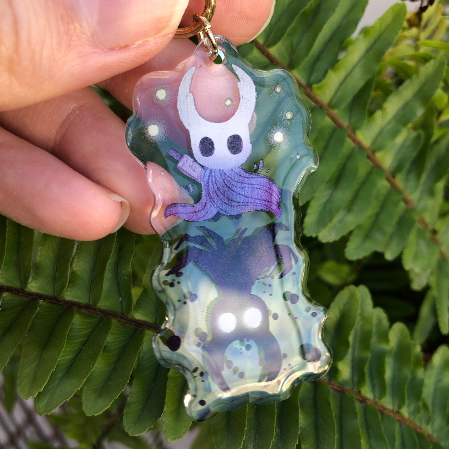 Hollow Knight Keyring: Hollow Knight llavero acrilico. Fanart Llavero colgante regalo llaves mochila Keychain