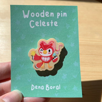 Pin de madera natural, Celeste Animal Crossing New Horizons, Nintendo Switch