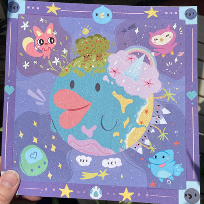 Print Tamagotchi Paradise de la colección de ilustraciones "Welcome Tamagotchi Paradise"