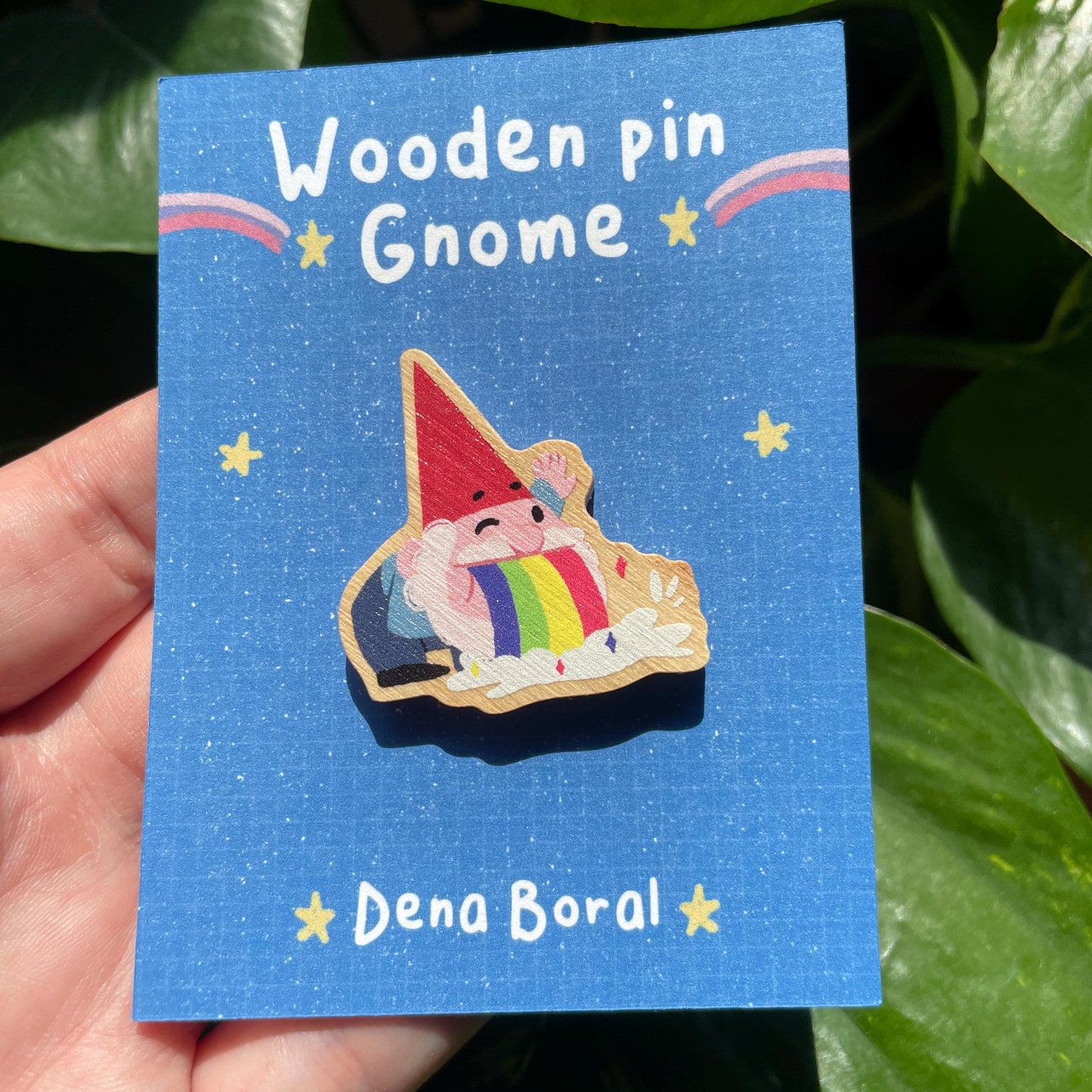 Gnomo Gravity Falls Pin de Madera Natural