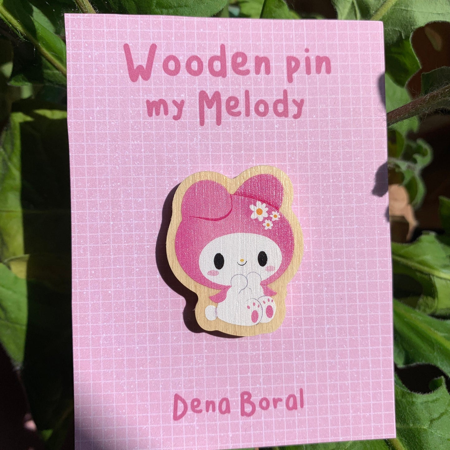 My melody | My Melody Wooden Pin Badge | My Melody