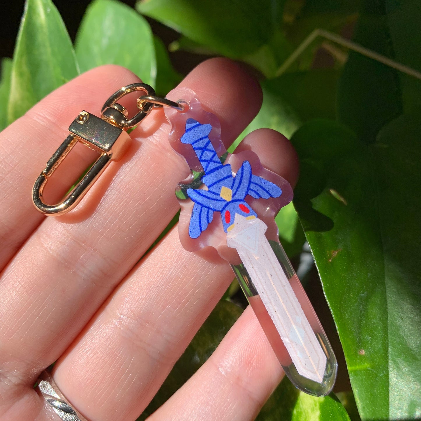 Zelda Espada Charm: Llavero acrilico epoxy,  Colgante regalo llaves mochila de Zelda Master Sword Keychain Charm