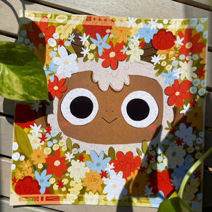 Print Cult of the Lamb Flowers, Fanart de la colección de ilustraciones "Cult of the Lamb"