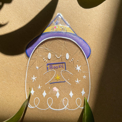 Spooky Boo...ks Pegatina atrapasol reutilizable para ventana Fantasma Halloween