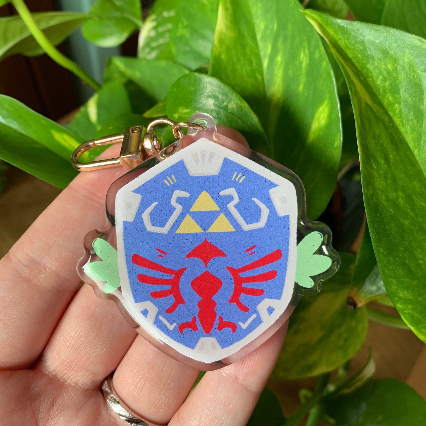 Zelda Escudo Llavero | Llavero acrilico epoxy | Colgante regalo llaves mochila | Zelda Shield Keyring Keychain