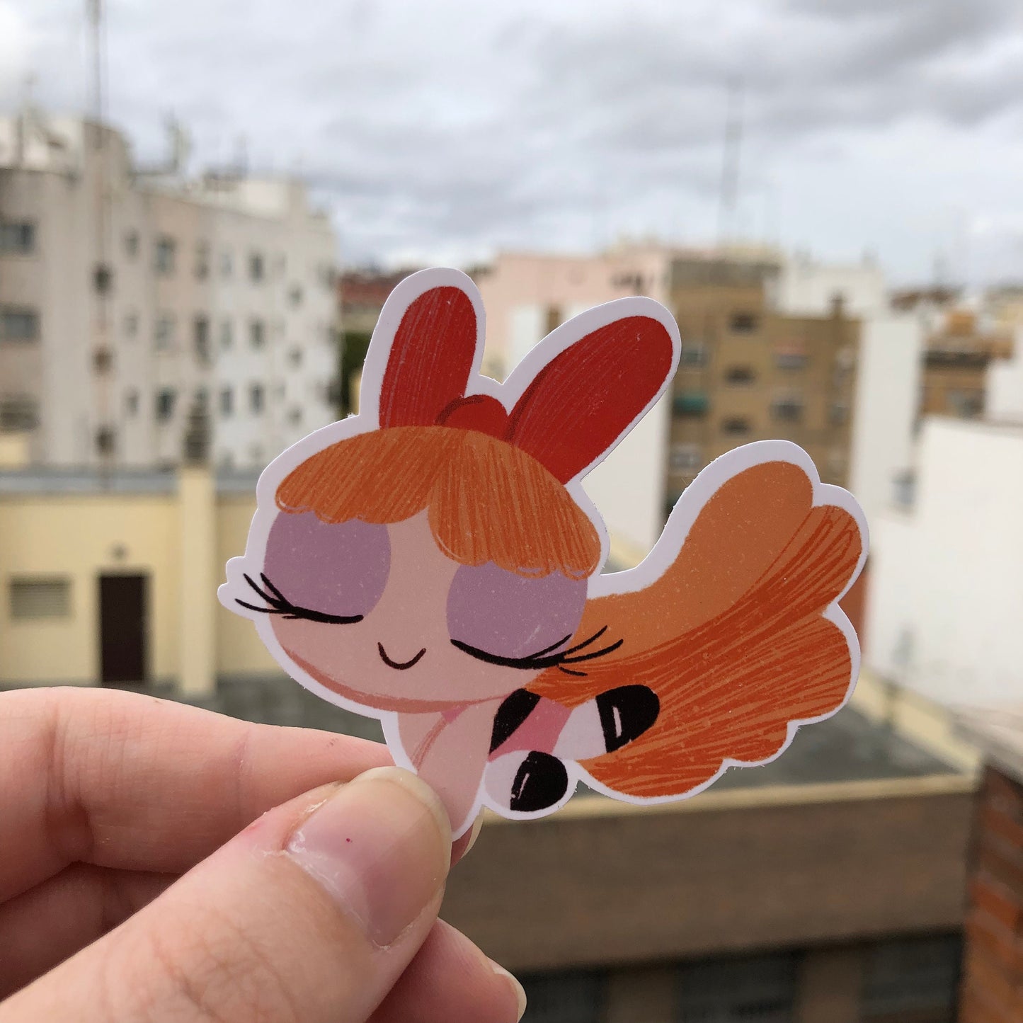 Pack Pegatinas Pétalo Las Supernenas | Blossom The Powerpuff Girls Stickers Pack | Cartoon Network Fanart | Las Chicas Superpoderosas
