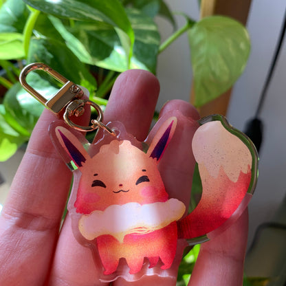 Eevee-Poke Keyring | llavero | Fanart colgante regalo llaves mochila
