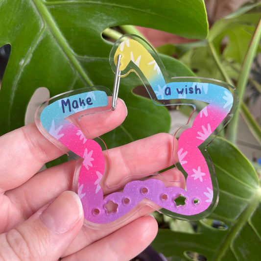 Carabiner estrella "Make a Wish" | Llavero tipo mosquetón