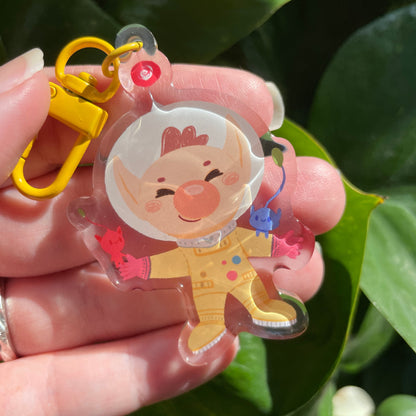 Llavero Olimar | Capitan Olimar Pikmin Keyring Keychain Acrilico colgante regalo llaves mochila Keychain