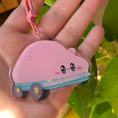 Llavero Kirby car |Keyring Keychain Acrilico colgante regalo llaves mochila Keychain