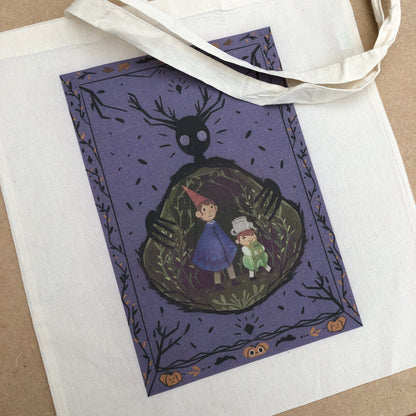 Tote Bag Más Allá del Jardín | Bolsa Tela Fanart Over The Garden Wall | HBO Fan Art 100% Algodón 40x40cm 16x16inch