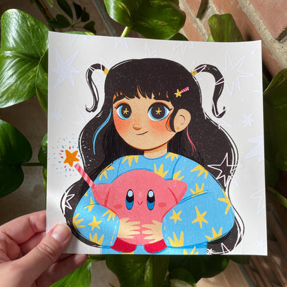 Print Kirby Fanart Ilustración Impresa