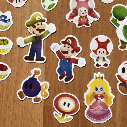 Pack Pegatinas Super Mario Bros | Stickers Pack | Fanart Nintendo